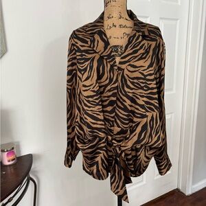 Jones New York Animal Print Blouse‎